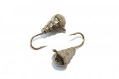 Блешня вольфрамова Крапля гранована з петелькою 4мм (нікель)