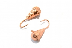 Блешня вольфрамова Крапля гранована з петелькою 4мм (мідь)