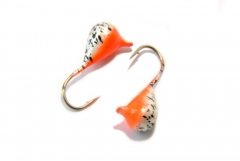 Мормышка вольфрамовая Капля с петелькой 4мм (оранжевый)
